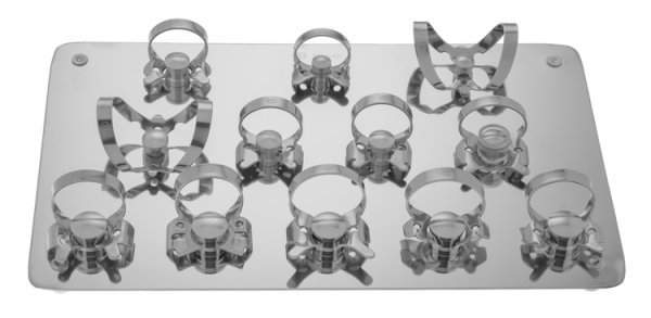 Rubber Dam Technic Set - набор из 12 клампов и инструментов для раббердама (Dentech, Япония)